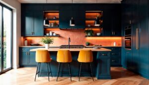 Stylish kitchen cabinet interiors